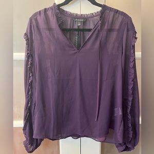 Banana republic purple sheer blouse with separate tank. New with tags.